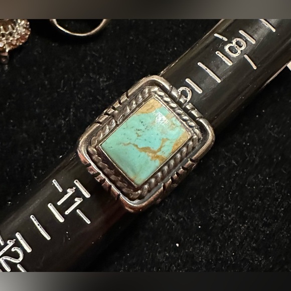 Carolyn Pollack Southwestern Sterling Silver & Turquoise Ring Sz 10 - Picture 8 of 8